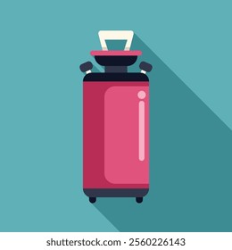 Water cooler standing on blue background with long shadow, suitable for infographics, websites, apps