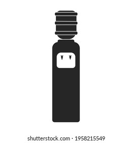 Water cooler vector black icon. Vector illustration bottle on white background. Isolated black illustration icon of water coler.