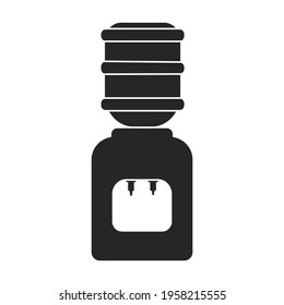 Water cooler vector black icon. Vector illustration bottle on white background. Isolated black illustration icon of water coler.