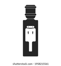 Water cooler vector black icon. Vector illustration bottle on white background. Isolated black illustration icon of water coler.