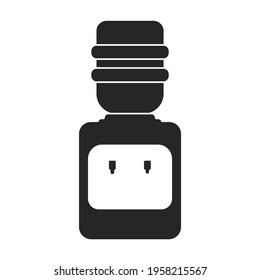 Water cooler vector black icon. Vector illustration bottle on white background. Isolated black illustration icon of water coler.