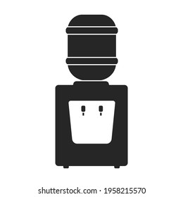 Water cooler vector black icon. Vector illustration bottle on white background. Isolated black illustration icon of water coler.