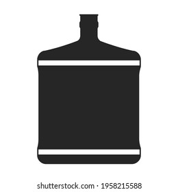 Water cooler vector black icon. Vector illustration bottle on white background. Isolated black illustration icon of water cooler.