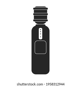 Water cooler vector black icon. Vector illustration bottle on white background. Isolated black illustration icon of water coler.