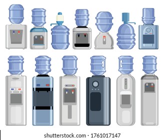 Water cooler vector cartoon set icon. Vector illustration bottle on white background. Isolated cartoon set icon water cooler.