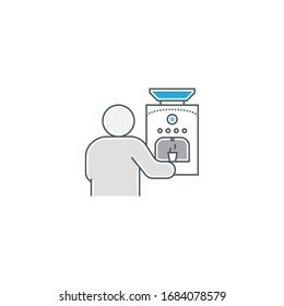water cooler. water vector flat icon. outline illustration. coffee break. EPS 10