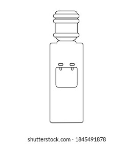 Water cooler vector icon.Outline vector icon isolated on white background water cooler.