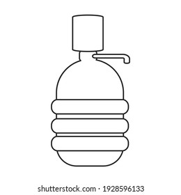 Water cooler vector icon.Outline vector icon isolated on white background water cooler.