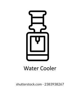 Water Cooler vector  outline Design illustration. Symbol on White background EPS 10 File