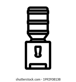 Water Cooling Machine. Bold outline design with editable stroke width. Vector Illustration.