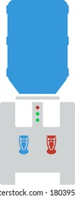 Water Cooling Machine. Flat Color Design. Vector Illustration.