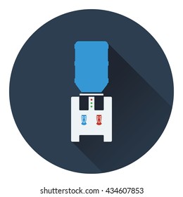 Water cooling machine. Flat design. Vector illustration.