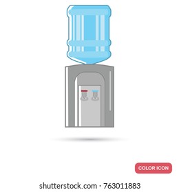 Water cor web and mobileooler color fat icon. Line design for web and mobile