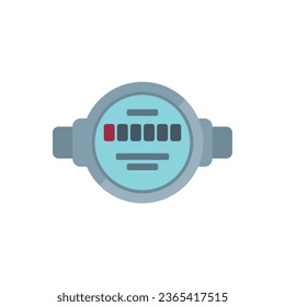 Water counter icon flat vector. Sewerage pipeline. Service drain isolated