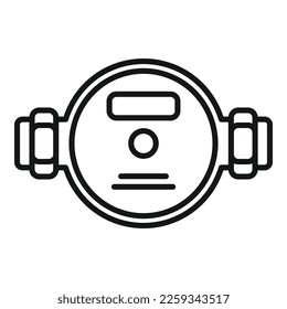 Water counter icon outline vector. Digital home. Smart consumption