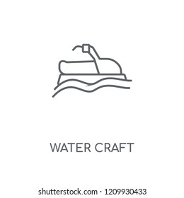 Water craft linear icon. Water craft concept stroke symbol design. Thin graphic elements vector illustration, outline pattern on a white background, eps 10.