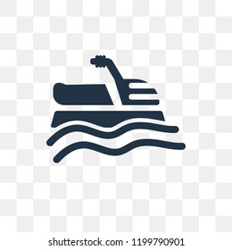 Water craft vector icon isolated on transparent background, Water craft transparency concept can be used web and mobile