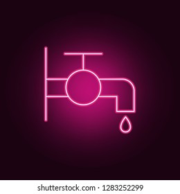 water crane icon. Elements of Sprinkler in neon style icons. Simple icon for websites, web design, mobile app, info graphics
