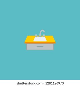 Water crane icon flat element. Vector illustration of water crane icon flat isolated on clean background for your web mobile app logo design.
