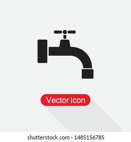 Water Crane Icon Vector Illustration On Light Gray Background Eps10