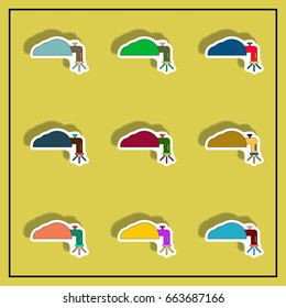 water crane sticker collection