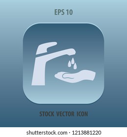 Water crane vector icon