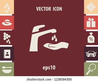 Water crane vector icon