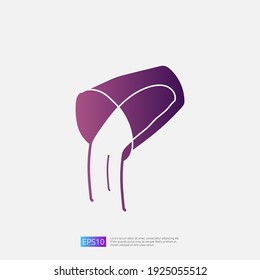 water cup doodle icon for cooking concept. Gradient glyph sign symbol vector illustration