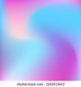 Water Curve Liquid Vibrant Design Pic. Bright Sky Colorful Pink Neon Wallpaper. Pastel Multicolor Fluid Cold Dynamic Gradient Background. Vivid Light Wavy Color Blurred Swirl Gradient Mesh.