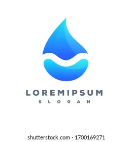 Water cute colorful logo design ready to use