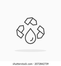 Water Cycle icon. Editable Stroke and pixel perfect. Outline style. Vector illustration. Enjoy this icon for your project.
