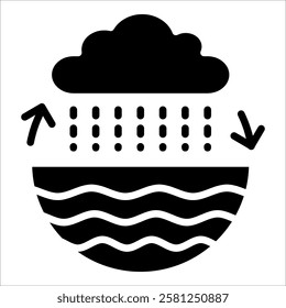Water Cycle Icon Element For Design