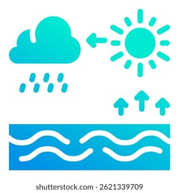 Water Cycle Icon Element For Design