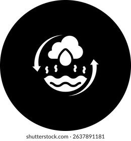 Water Cycle Icon Element For Design
