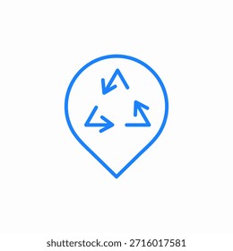 Vector de signo de icono de ciclo de agua