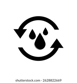 Plantilla de diseño de Vector de icono de ciclo de agua