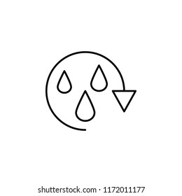 Water cycle outline icon. Element of ecology icon for mobile concept and web apps. Thin line Water cycle can be used for web and mobile