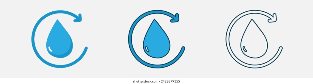 Water cycle. Recycle water	set

