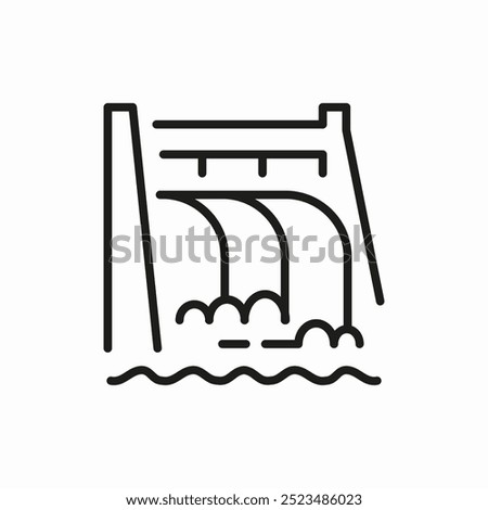 water dam icon sign vector