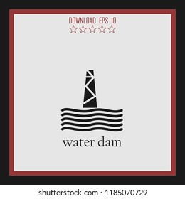 water dam vector icon