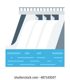Water Dam Vector Icon