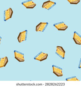water damage disaster isometric seamless pattern. water damage disaster sign illustration