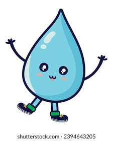 water day character design vector isolated