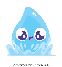 ilustración de caída de carácter de día de agua