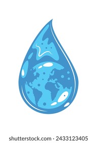 water day drop illustration vector