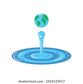 water day environmental illustration vector