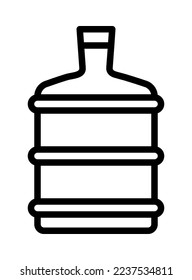 Water delivery flat line icon. Plastic bottles. Outline sign for mobile concept and web design, store