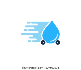 Water Delivery Icon Logo Design Element