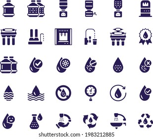 Diseño vectorial de conjunto de iconos de entrega de agua 