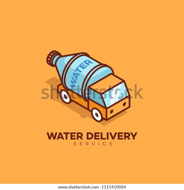 Water\
delivery logo design template. Vector\
illustration.